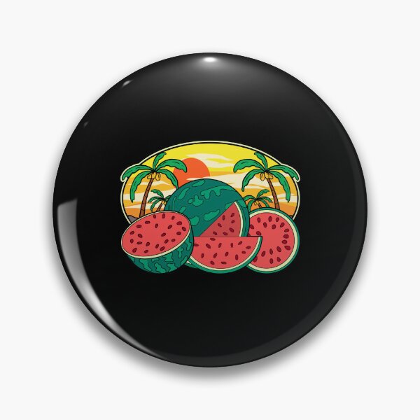 Item preview, Tropical Summer Sunset Palm Trees Exotic Fruit Watermelon designed and sold by bestshirtdesign.