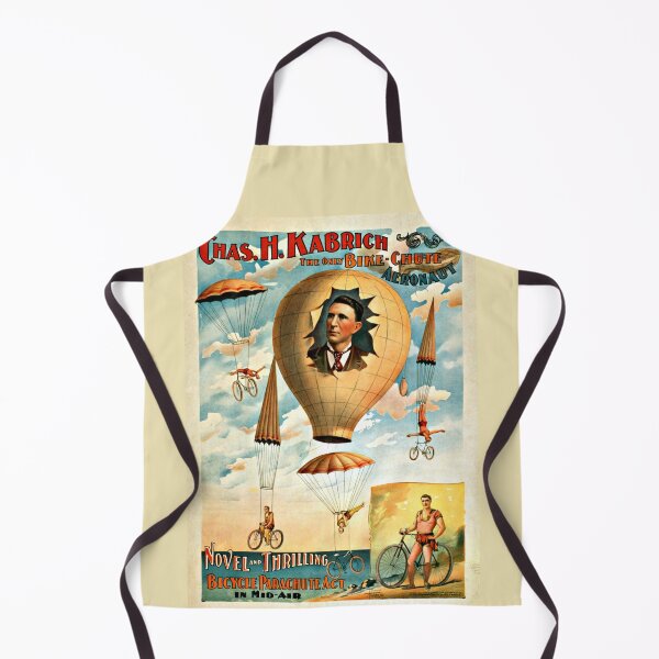 Item preview, Chas. H. Kabrich, the only bike-chute aeronaut novel and thrilling, bicycle parachute act in mid-air (1896) designed and sold by PromoteProgress.