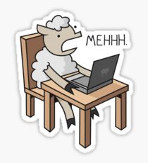 A sheep's reaction to everything Sticker