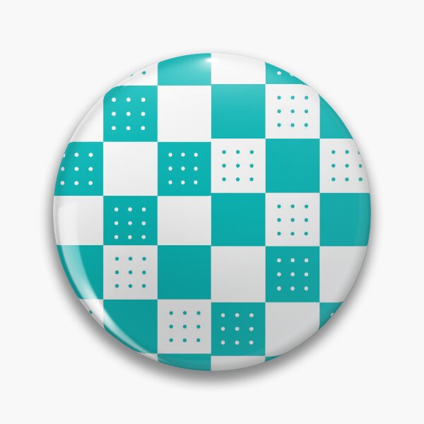 Item preview, Aquamarine & white doted checkerboard  designed and sold by UniqueDesignHub.
