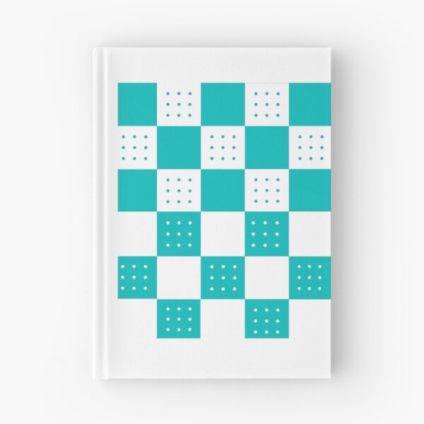 Item preview, Aquamarine & white doted checkerboard  designed and sold by UniqueDesignHub.