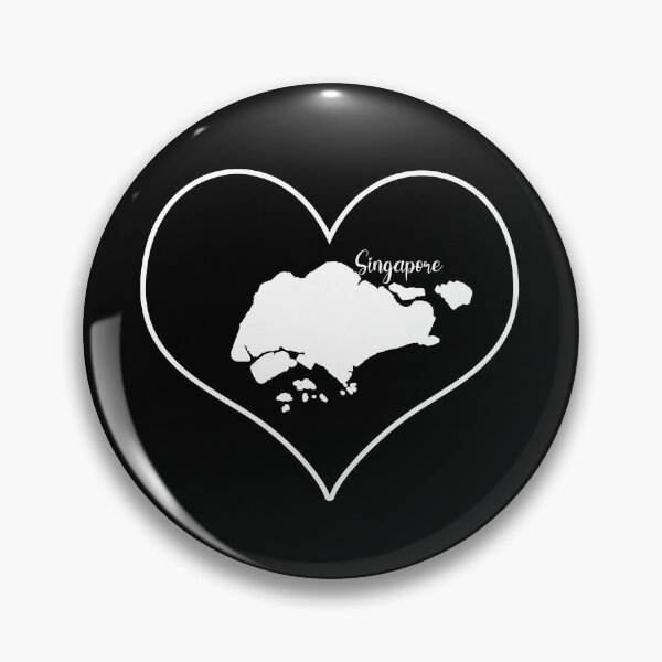 Item preview, Black Heart Map Singapore designed and sold by Astralia.