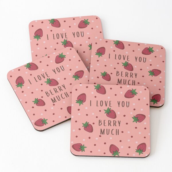 Item preview, I Love You BERRY Much Funny Gift for Valentine Lovers Strawberry  designed and sold by JooArtPrints  ★★★★★.