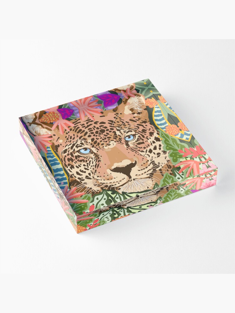 Alternate view of Peek A Boo Leopard Acrylic Block