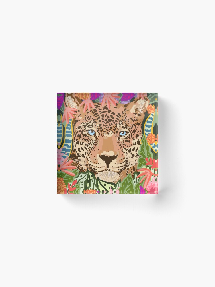 Alternate view of Peek A Boo Leopard Acrylic Block