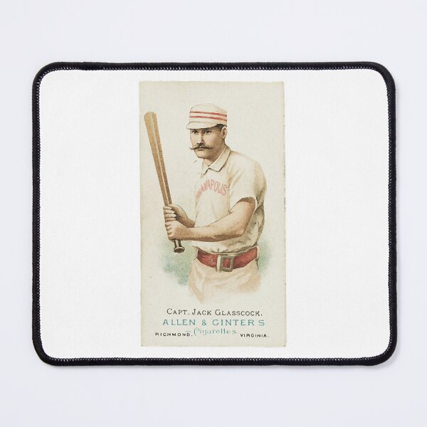 Jack Glasscock 1887 Allen & Ginter Baseball Card  Sticker for Sale by  h872811