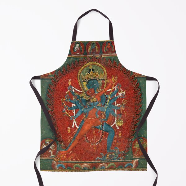 Item preview, Buddhist Painting: Chakrasamvara and Vajravarahi (Restored Tibetan Artwork) designed and sold by PromoteProgress.