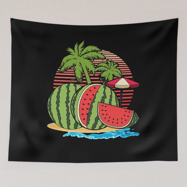 Item preview, Tropical Summer Fruit Melon Lover Palm Trees Exotic Watermelon designed and sold by bestshirtdesign.