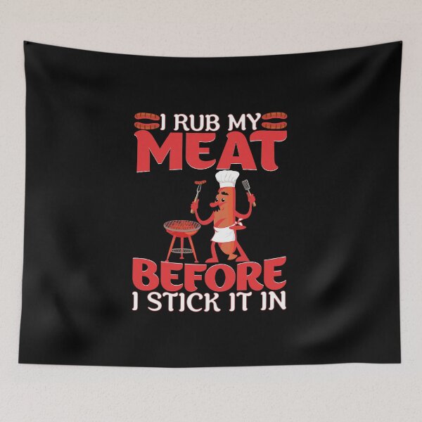 Item preview, I Rub My Own Meat Funny Retro Barbecue Meat Grilling Lovers designed and sold by Theparticular.