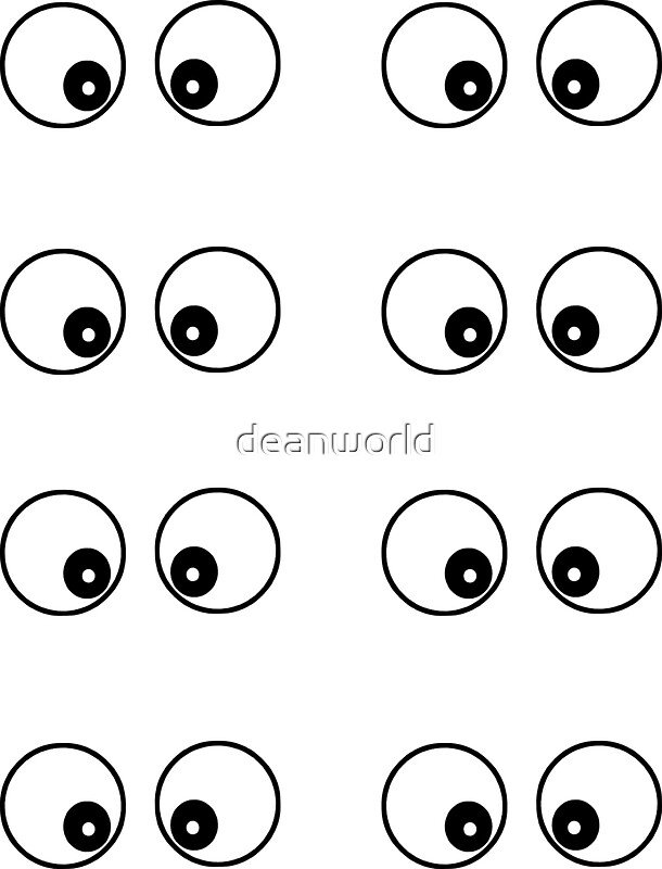 "Googly Eyes Kids Sticker Sheet" Stickers by deanworld Redbubble