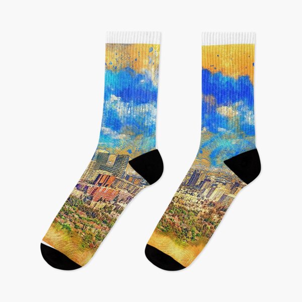 Item preview, Downtown Los Angeles panorama - digital painting designed and sold by NickoPrints.