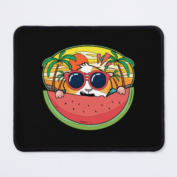 Item preview, Funny Guinea Pig Tropical Summer Palm Trees Exotic Fruit Watermelon designed and sold by bestshirtdesign.