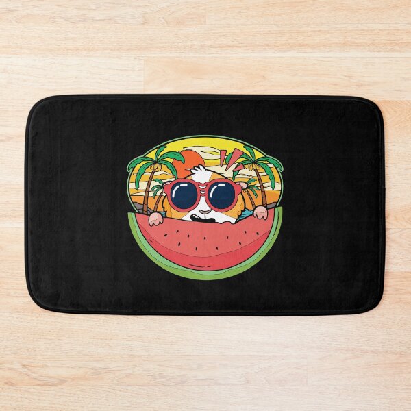 Item preview, Funny Guinea Pig Tropical Summer Palm Trees Exotic Fruit Watermelon designed and sold by bestshirtdesign.