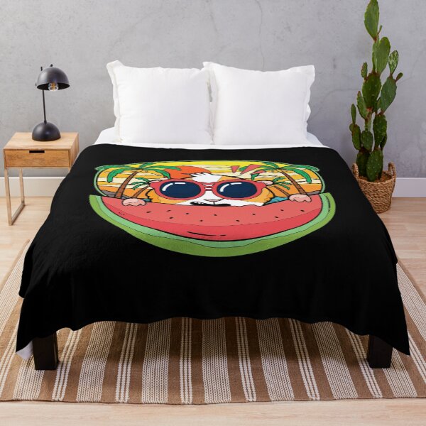 Item preview, Funny Guinea Pig Tropical Summer Palm Trees Exotic Fruit Watermelon designed and sold by bestshirtdesign.