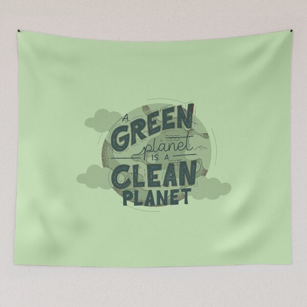 Item preview, A green planet is a clean planet - Save the planet designed and sold by designerpriti.
