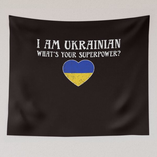 Item preview, I'm Ukrainian What's Your Superpower Ukrainian Flag Heart  designed and sold by JodieRilenge.