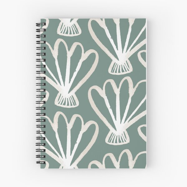 Item preview, Watercolour scallop shell on green designed and sold by Ashleigh Fish.