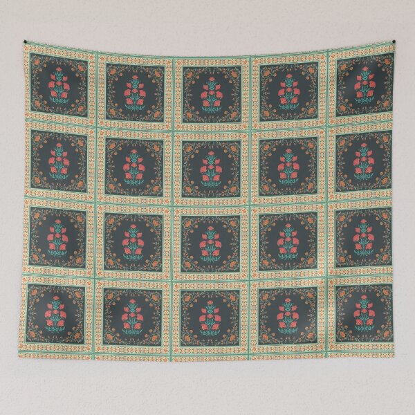Item preview, Mughal Inspired Floral Print Pattern designed and sold by AppareIIndustry.