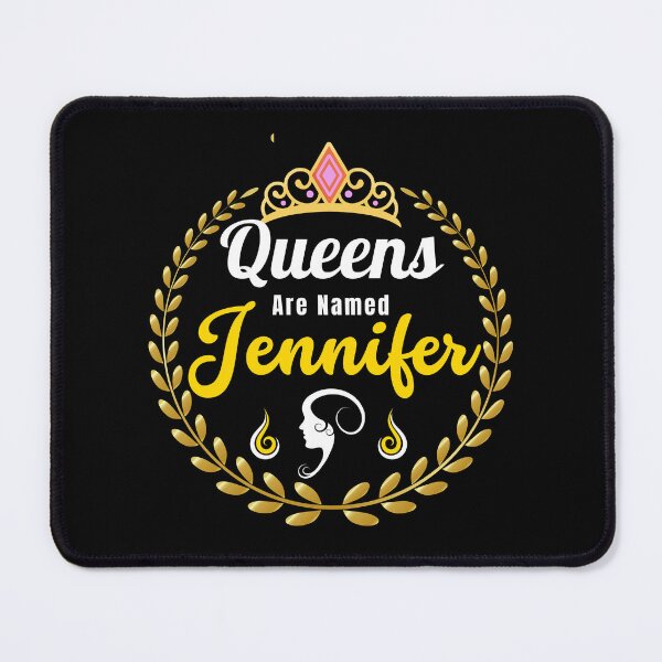 Item preview, Queens Are Named Jennifer - Custom Gifts For Jennifer | Retro Gold White Design designed and sold by Delandor.