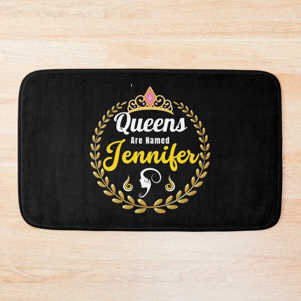 Item preview, Queens Are Named Jennifer - Custom Gifts For Jennifer  | Retro Gold White Design designed and sold by Delandor.