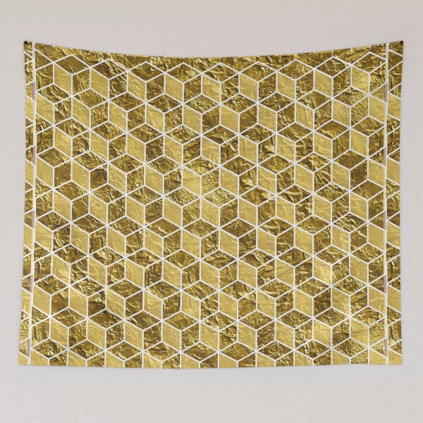 Item preview, Gold Foil Geometric Cubes designed and sold by bazzadesigns.