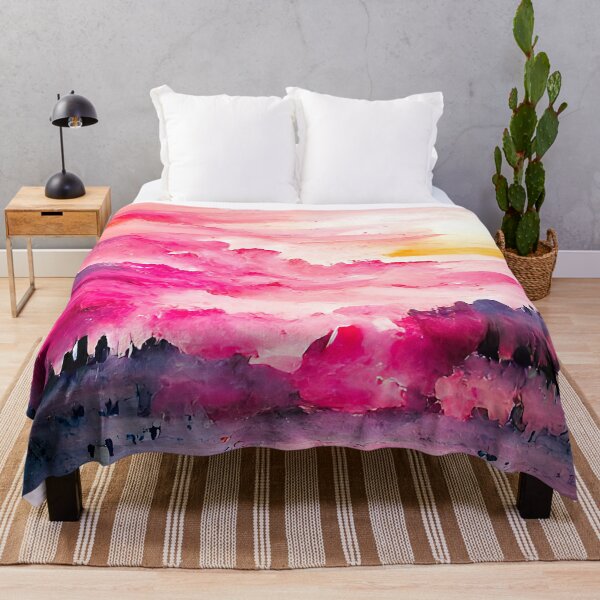 Item preview, Watercolor Pink Sunrise designed and sold by Arkneer.