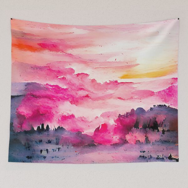 Item preview, Watercolor Pink Sunrise designed and sold by Arkneer.