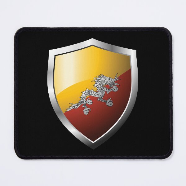 Item preview, Strong Bhutan Flag Shield Country designed and sold by HelloFromAja.