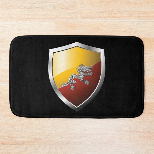 Item preview, Strong Bhutan Flag Shield Country designed and sold by HelloFromAja.