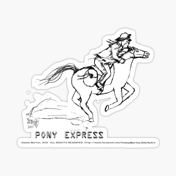 pony express Sticker
