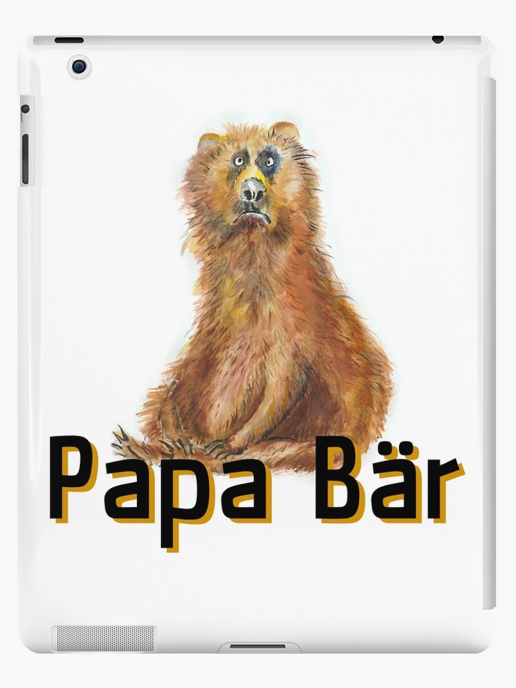 papa bear dad father grumpy mister petz brown bear grizzly iPad Case & Skin  by originalstar