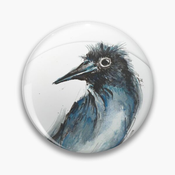 Item preview, crow raven bird black plumage cheeky illustration designed and sold by originalstar.