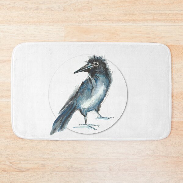 Item preview, crow raven bird black plumage cheeky illustration designed and sold by originalstar.