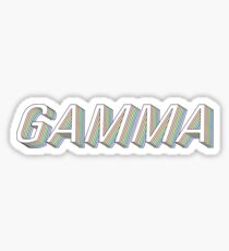 GAMMA 3D rainbow greek letter Sticker