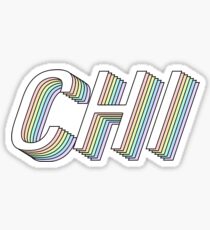 CHI 3D Regenbogen griechischer Buchstabe Sticker