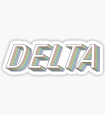 DELTA 3D rainbow greek letter Sticker