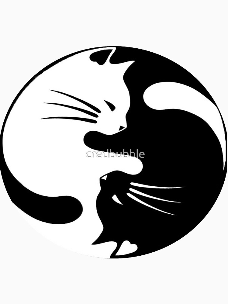 Ying yang cat by credbubble