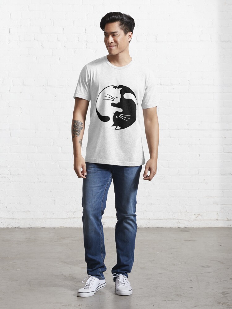 Alternate view of Ying yang cat Essential T-Shirt