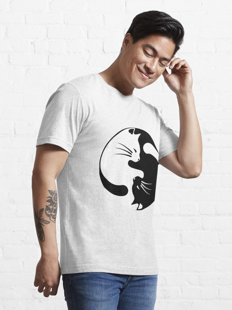 Alternate view of Ying yang cat Essential T-Shirt