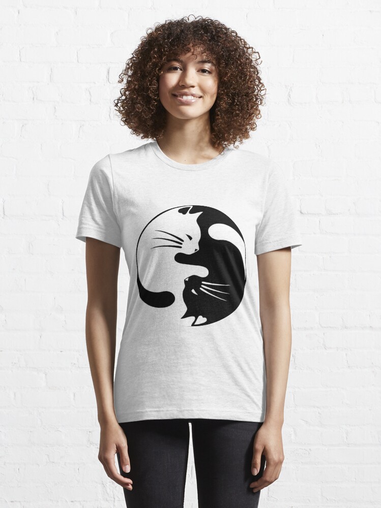 Alternate view of Ying yang cat Essential T-Shirt