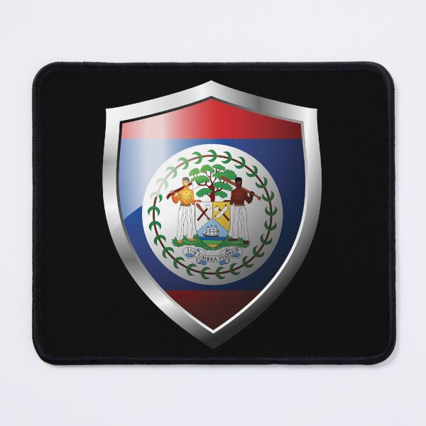 Item preview, Strong Belize Flag Shield Country designed and sold by HelloFromAja.