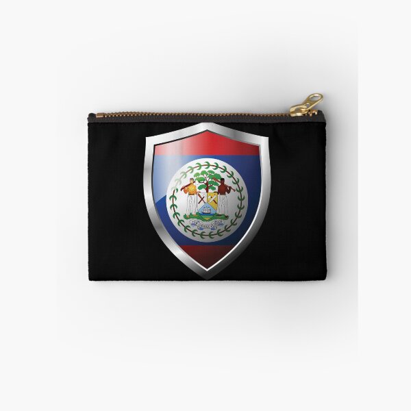 Item preview, Strong Belize Flag Shield Country designed and sold by HelloFromAja.