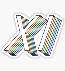 xi 3D rainbow greek letter Sticker