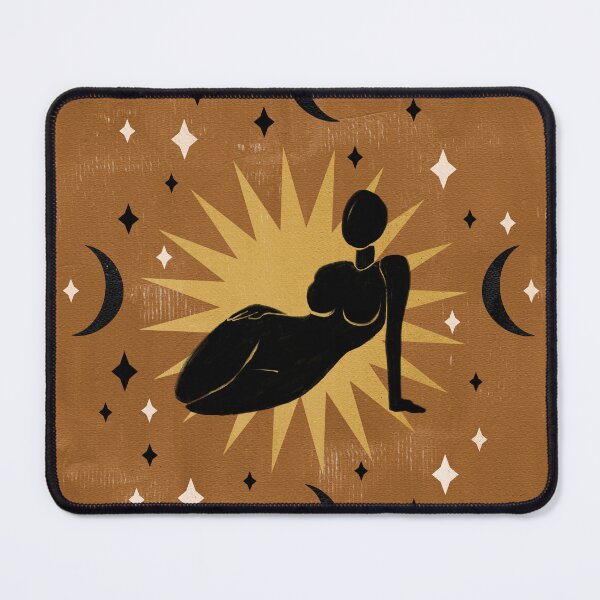 Item preview, Woman Wall Print, Feminine Goddess Body Art, Naked Woman Drawing, Illustration, Celestial, Moon, Art Poster, Boho Decor, Terracotta, Modern, Nude Poster designed and sold by Arty Mimi.