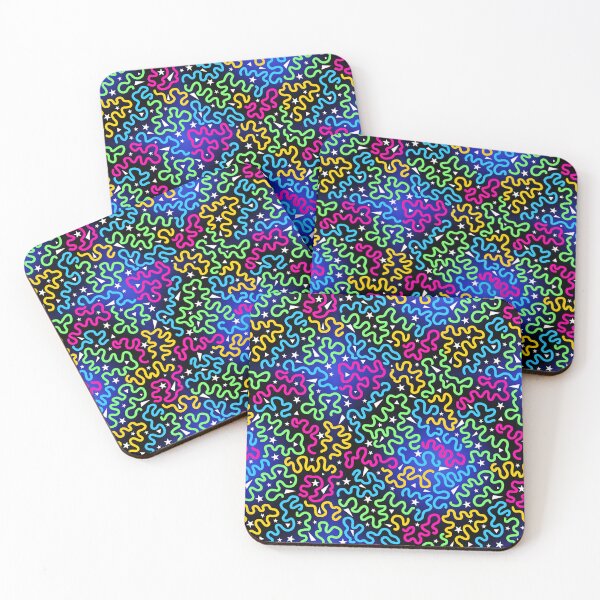 Item preview, Neon Squiggles Arcade Carpet Pattern designed and sold by NickKoolaid.