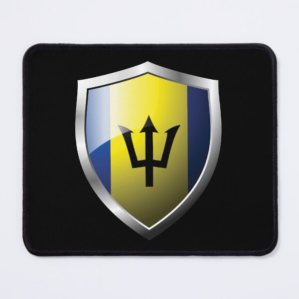 Item preview, Strong Barbados Flag Shield Country designed and sold by HelloFromAja.