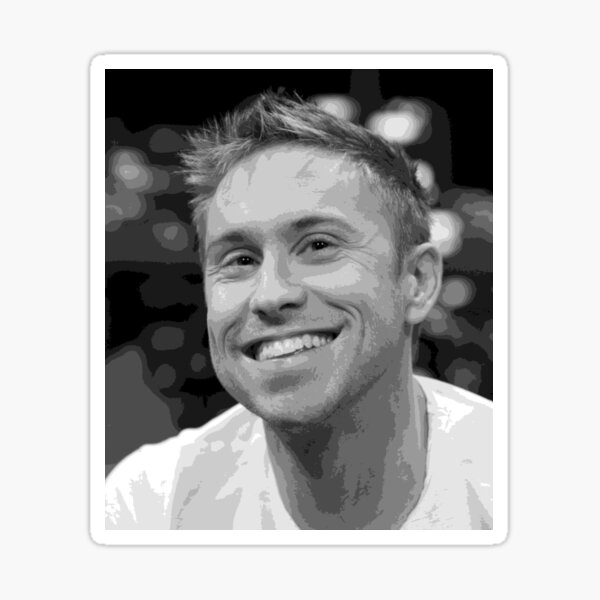 “Russell Howard Black & White Pop Art Portrait Painting” Sticker by