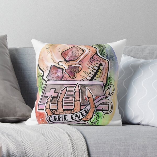 Game Over Throw Pillow