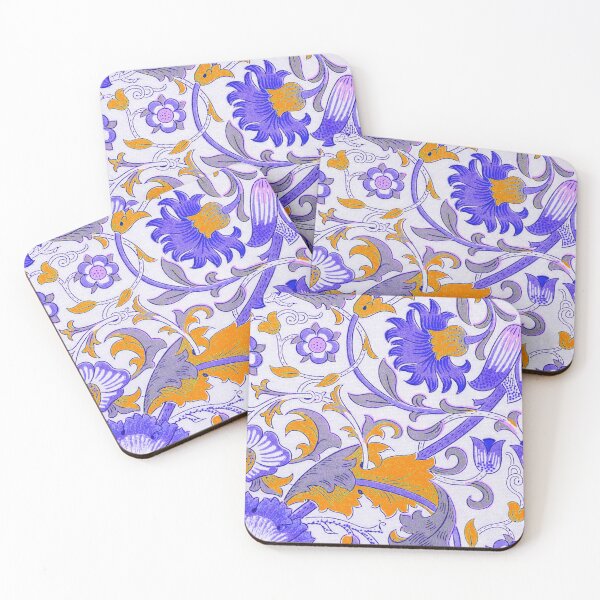 Item preview, Blue Orange Floral Lodden Pattern designed and sold by fowons.