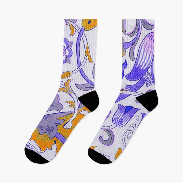 Item preview, Blue Orange Floral Lodden Pattern designed and sold by fowons.